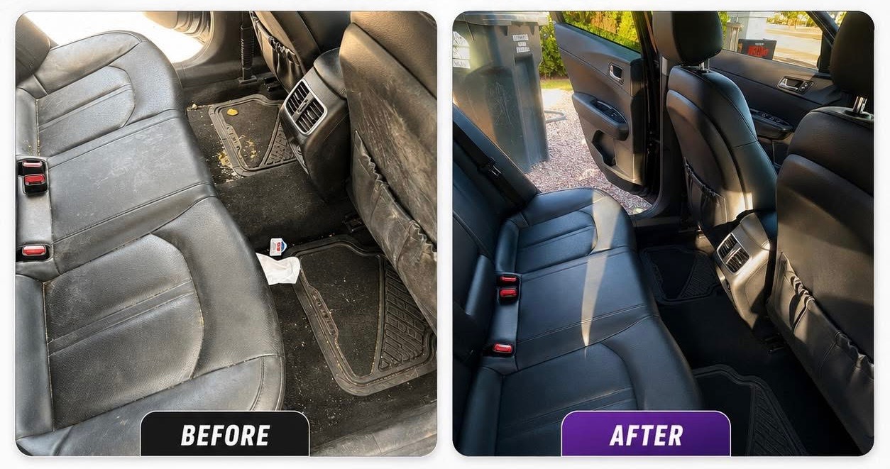 Before and after mobile detailing in Kingman AZ